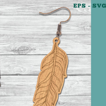 Intra απο ξύλο plywood 3mm-4mm πάχος - Σκουλαρίκια κοπής με φτερά λέιζερ 11 Δίασταση 3x3 cm INTRAFABR-111407182 - Image 1