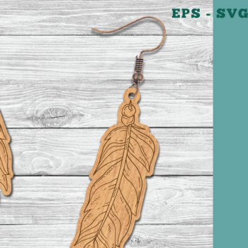 Intra απο ξύλο plywood 3mm-4mm πάχος - Σκουλαρίκια κοπής με φτερά λέιζερ 12 Δίασταση 3x3 cm INTRAFABR-111407240 - Image 1