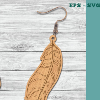 Intra απο ξύλο plywood 3mm-4mm πάχος - Σκουλαρίκια κοπής με φτερά λέιζερ 13 Δίασταση 3x3 cm INTRAFABR-111407282 - Image 1