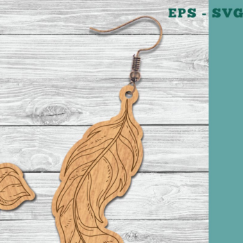 Intra απο ξύλο plywood 3mm-4mm πάχος - Σκουλαρίκια κοπής με φτερά λέιζερ 15 Δίασταση 3x3 cm INTRAFABR-111407380 - Image 1