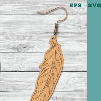 Intra απο ξύλο plywood 3mm-4mm πάχος - Σκουλαρίκια κοπής με φτερά λέιζερ 7 Δίασταση 3x3 cm INTRAFABR-111407035 - Image 1