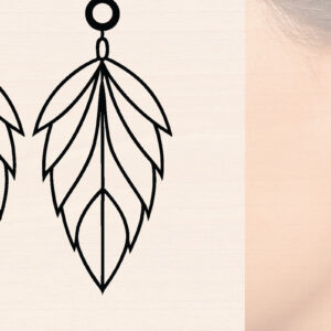 Intra απο ξύλο plywood 3mm-4mm πάχος - Ξύλινα σκουλαρίκια με πούπουλα με λέιζερ  Δίασταση 3x3 cm INTRAFABR-110221094