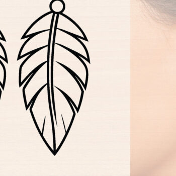 Intra απο ξύλο plywood 3mm-4mm πάχος - Ξύλινα σκουλαρίκια με πούπουλα με λέιζερ Δίασταση 3x3 cm INTRAFABR-110221457 - Image 1