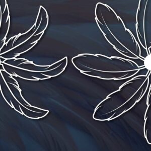 Intra απο ξύλο plywood 3mm-4mm πάχος - Φτερά Στεφάνι  Πακέτο κοπής με λέιζερ Δίασταση 20x20 cm INTRAFABR-69115861