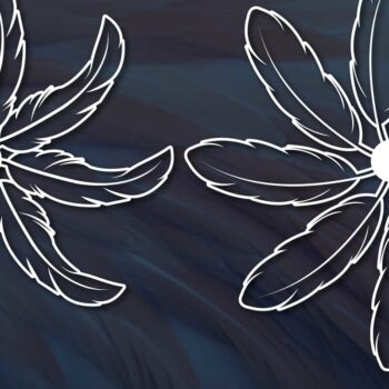 Intra απο ξύλο plywood 3mm-4mm πάχος - Φτερά Στεφάνι  Πακέτο κοπής με λέιζερ Δίασταση 20x20 cm INTRAFABR-69115861 - Image 1