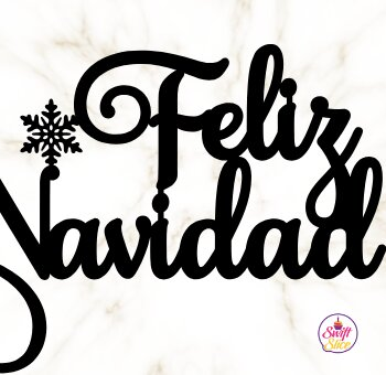 Intra απο ξύλο plywood 3mm-4mm πάχος - Καλά Χριστούγεννα Cake Topper Δίασταση 20x20 cm INTRAFABR-78883183 - Image 1