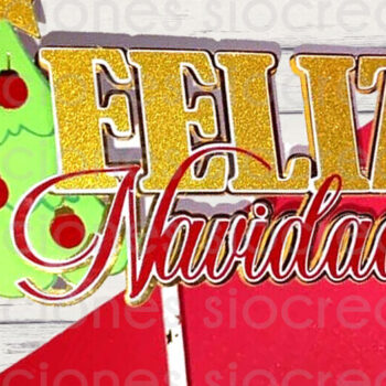 Intra απο ξύλο plywood 3mm-4mm πάχος - Καλά Χριστούγεννα Caketopper Δίασταση 30x20 cm INTRAFABR-112246319 - Image 1