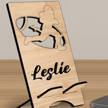 Intra απο ξύλο plywood 3mm-4mm πάχος - Γυναικείο αμερικανικό ποδόσφαιρο  τηλέφωνο Δίασταση 20x20 cm INTRAFABR-123490095 - Image 2