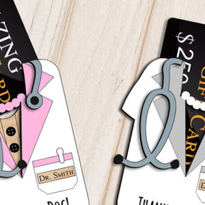 Intra απο ξύλο plywood 3mm-4mm πάχος - Κάτοχος δωροκάρτας γιατρού νοσοκόμα  Δίασταση 20x20 cm INTRAFABR-103574982