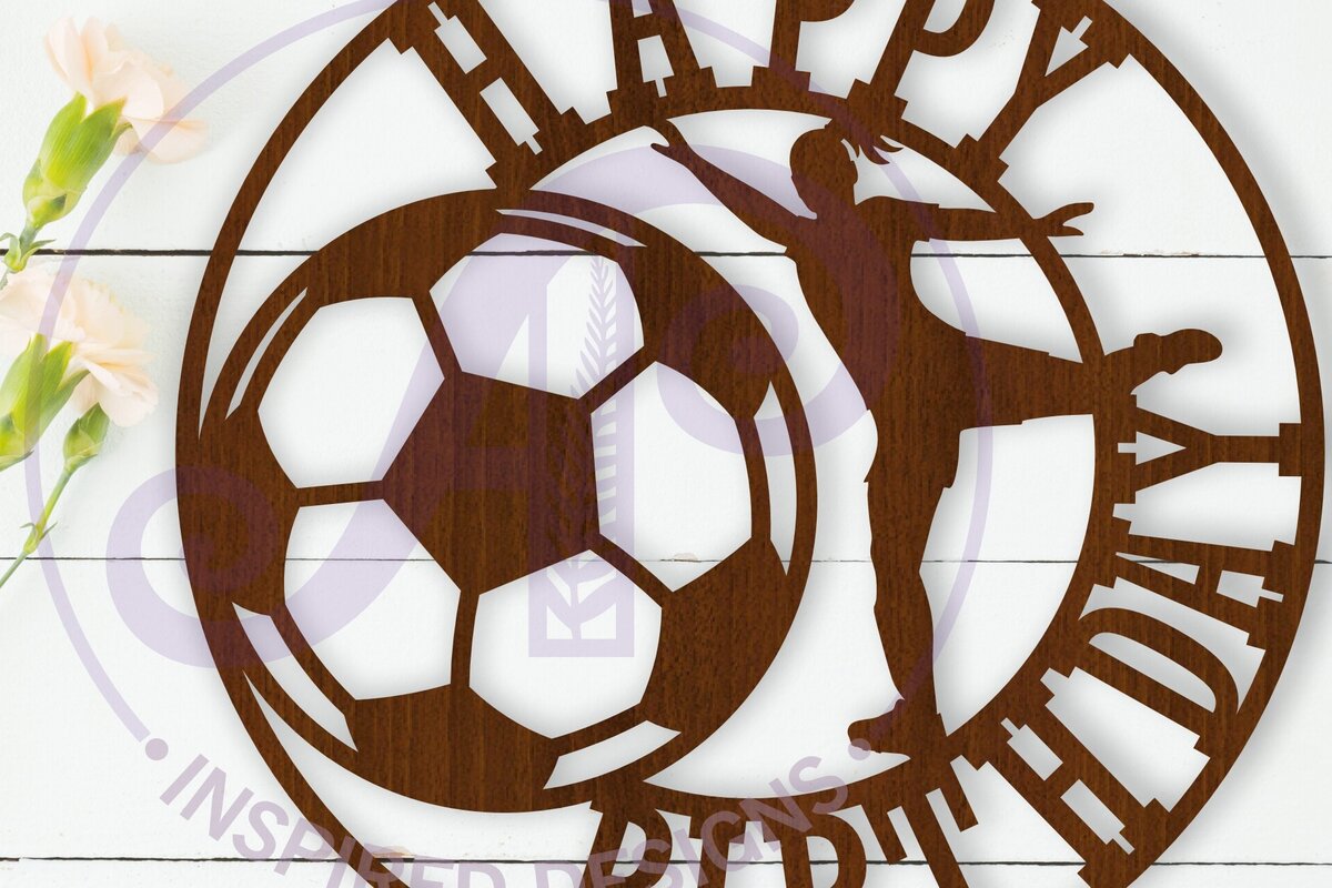 Intra απο ξύλο plywood 3mm-4mm πάχος - Γυναικεία Χρόνια Πολλά Ποδόσφαιρο/Ποδόσφαιρο Δίασταση 20x20 cm INTRAFABR-114167184