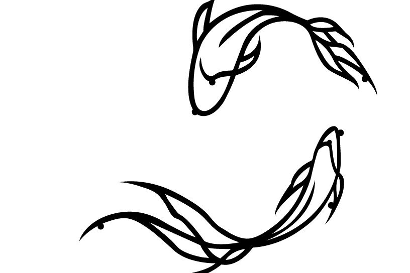 Intra απο ξύλο plywood 3mm-4mm πάχος - Feng Shui Koi Fish Metal Wall Art DXF Δίασταση 40x50 cm INTRAFABR-104369467