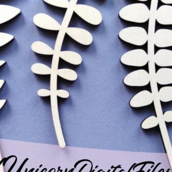 Intra απο ξύλο plywood 3mm-4mm πάχος -  κοπής λέιζερ Fern  Δίασταση 20x20 cm INTRAFABR-33474197 - Image 2