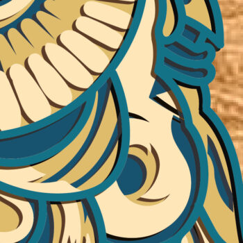 Intra απο ξύλο plywood 3mm-4mm πάχος - Fighter Pilot Multilayer /Ukrainian Pilo Δίασταση 30x20 cm INTRAFABR-76545425 - Image 4