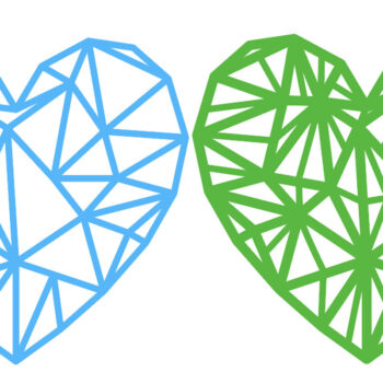 Intra απο ξύλο plywood 3mm-4mm πάχος - Αρχεία Laser Cut - Polygonal Heart Δίασταση 92x23 cm INTRAFABR-8983922 - Image 3