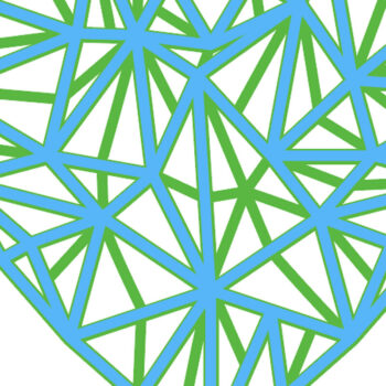 Intra απο ξύλο plywood 3mm-4mm πάχος - Αρχεία Laser Cut - Polygonal Heart Δίασταση 92x23 cm INTRAFABR-8983922 - Image 4