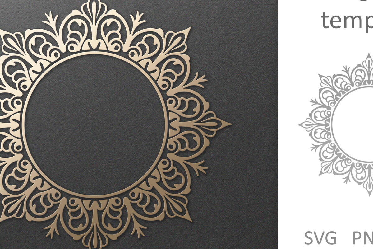 Intra απο ξύλο plywood 3mm-4mm πάχος - Φιλιγκράν περίτεχνο Στρογγυλό Vintage Πλαίσιο  Δίασταση 30x20 cm INTRAFABR-100390864