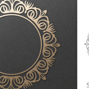 Intra απο ξύλο plywood 3mm-4mm πάχος - Φιλιγκράν περίτεχνο Στρογγυλό Vintage Πλαίσιο Δίασταση 30x20 cm INTRAFABR-100390877 - Image 1