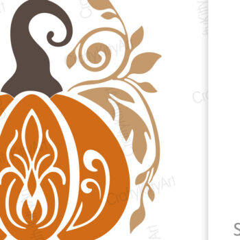 Intra απο ξύλο plywood 3mm-4mm πάχος - Filigree Pumpkin Cut File Δίασταση 15x15 cm INTRAFABR-81217076 - Image 1