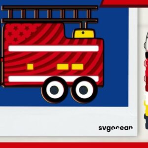 Intra απο ξύλο plywood 3mm-4mm πάχος -  αποκοπής με στρώματα Fire Engine Δίασταση 30x20 cm INTRAFABR-35155309