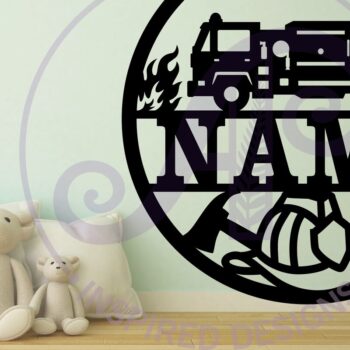 Intra απο ξύλο plywood 3mm-4mm πάχος - Πινακίδα ονόματος πυροσβέστη  Laser Cut Δίασταση 30x20 cm INTRAFABR-89399236 - Image 2