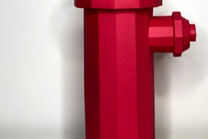 Intra απο ξύλο plywood 3mm-4mm πάχος - Χάρτινο γλυπτό Fire Hydrant Δίασταση 20x20 cm INTRAFABR-32665155