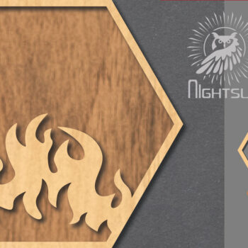 Intra απο ξύλο plywood 3mm-4mm πάχος - Διακόσμηση κοπής με λέιζερ Fire Sign 1 Δίασταση 30x20 cm INTRAFABR-120680797 - Image 1