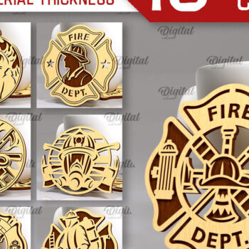 Intra απο ξύλο plywood 3mm-4mm πάχος - Πακέτο κοπής λέιζερ σουβέρ πυροσβεστικής Δίασταση 30x20 cm INTRAFABR-100462058 - Image 1