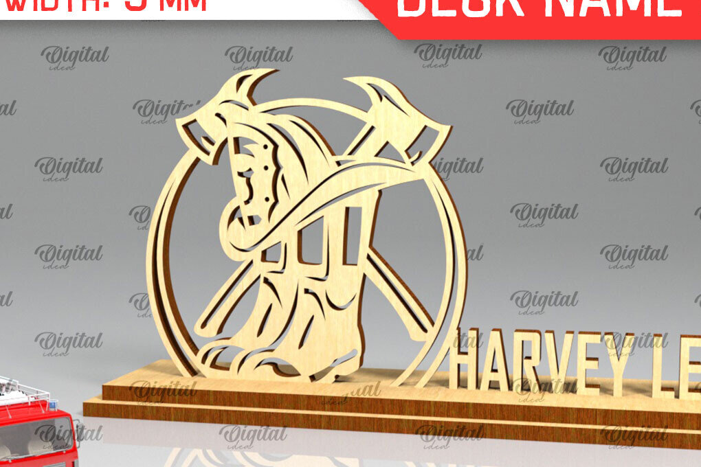 Intra απο ξύλο plywood 3mm-4mm πάχος - Πλακέτα ονόματος γραφείου πυροσβεστική  Δίασταση 30x20 cm INTRAFABR-98652606