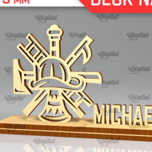 Intra απο ξύλο plywood 3mm-4mm πάχος - Πλακέτα ονόματος γραφείου πυροσβεστική  Δίασταση 30x20 cm INTRAFABR-98652397