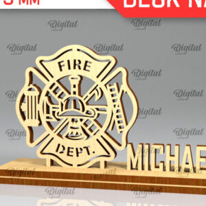 Intra απο ξύλο plywood 3mm-4mm πάχος - Πλακέτα ονόματος γραφείου πυροσβεστική  Δίασταση 30x20 cm INTRAFABR-98652183