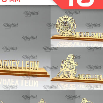 Intra απο ξύλο plywood 3mm-4mm πάχος - Πακέτα ονομάτων γραφείου πυροσβεστών  Δίασταση 30x20 cm INTRAFABR-98653422 - Image 1