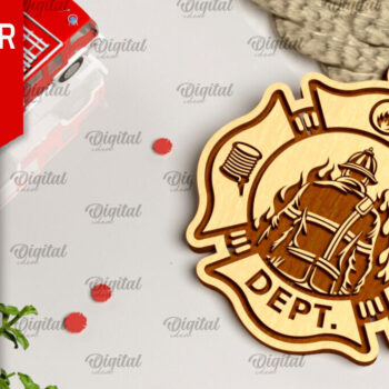 Intra απο ξύλο plywood 3mm-4mm πάχος - Πακέτο LaserCut Μπρελόκ Πυροσβεστικής Δίασταση 4x4 cm INTRAFABR-100610161 - Image 6