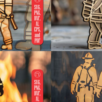 Intra απο ξύλο plywood 3mm-4mm πάχος - Πυροσβεστική δέσμη  κοπής με λέιζερ Δίασταση 30x20 cm INTRAFABR-98118066 - Image 1