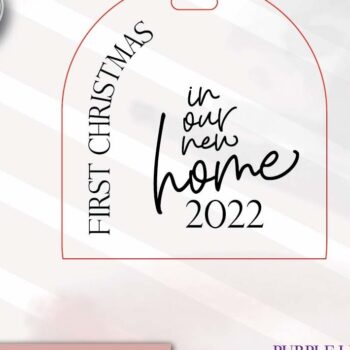 Intra απο ξύλο plywood 3mm-4mm πάχος - Πρώτα Χριστούγεννα στο Σπίτι Μας Στολίδι  Δίασταση 6x6 cm INTRAFABR-72015325 - Image 2