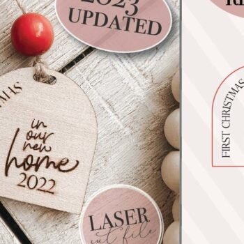 Intra απο ξύλο plywood 3mm-4mm πάχος - Πρώτα Χριστούγεννα στο Σπίτι Μας Στολίδι  Δίασταση 6x6 cm INTRAFABR-72015325 - Image 3