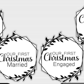 Intra απο ξύλο plywood 3mm-4mm πάχος - Πρώτο Χριστουγεννιάτικο Παντρεμένο/Αρραβωνιασμένο Στολίδι Δίασταση 6x6 cm INTRAFABR-43250707 - Image 1