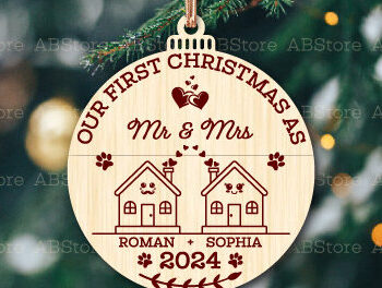 Intra απο ξύλο plywood 3mm-4mm πάχος - Πρώτο χριστουγεννιάτικο στολίδι  Δίασταση 6x6 cm INTRAFABR-108850403 - Image 4