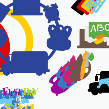 Intra απο ξύλο plywood 3mm-4mm πάχος - First Day of School Cake Topper 3D Δίασταση 20x20 cm INTRAFABR-116711237 - Image 3