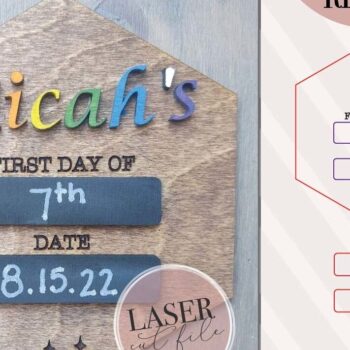 Intra απο ξύλο plywood 3mm-4mm πάχος - Πρώτη μέρα σχολείου Ξύλινη πινακίδα  Δίασταση 4x4 cm INTRAFABR-75554351 - Image 1