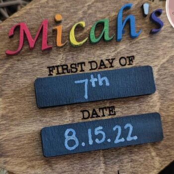 Intra απο ξύλο plywood 3mm-4mm πάχος - Πρώτη μέρα σχολείου Ξύλινη πινακίδα  Δίασταση 4x4 cm INTRAFABR-75554351 - Image 4