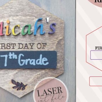 Intra απο ξύλο plywood 3mm-4mm πάχος - Πρώτη μέρα σχολείου Ξύλινη πινακίδα  Δίασταση 4x4 cm INTRAFABR-75554453 - Image 1