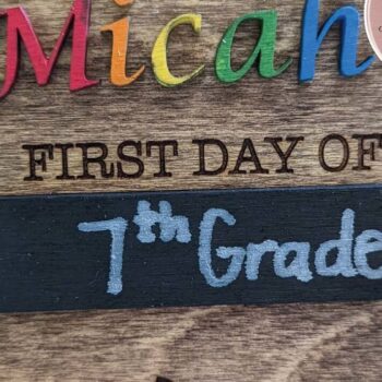 Intra απο ξύλο plywood 3mm-4mm πάχος - Πρώτη μέρα σχολείου Ξύλινη πινακίδα  Δίασταση 4x4 cm INTRAFABR-75554453 - Image 4