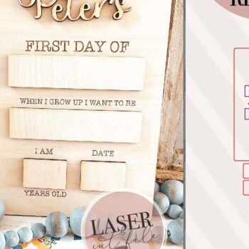 Intra απο ξύλο plywood 3mm-4mm πάχος - Πρώτη μέρα σχολείου Ξύλινη πινακίδα  Δίασταση 4x4 cm INTRAFABR-75554008 - Image 1