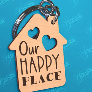 Intra απο ξύλο plywood 3mm-4mm πάχος - Μπρελόκ πρώτου σπιτιού | Δώρο για τακτοποίηση σπιτιού Δίασταση 4x4 cm INTRAFABR-97020185