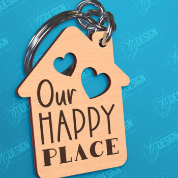 Intra απο ξύλο plywood 3mm-4mm πάχος - Μπρελόκ πρώτου σπιτιού | Δώρο για τακτοποίηση σπιτιού Δίασταση 4x4 cm INTRAFABR-97020185 - Image 1