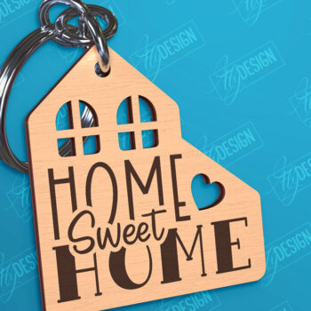 Intra απο ξύλο plywood 3mm-4mm πάχος - Μπρελόκ πρώτου σπιτιού | Δώρο για τακτοποίηση σπιτιού Δίασταση 4x4 cm INTRAFABR-97020202 - Image 1