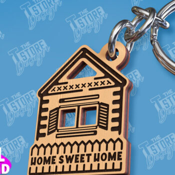 Intra απο ξύλο plywood 3mm-4mm πάχος - Μπρελόκ πρώτου σπιτιού | Δώρο για τακτοποίηση σπιτιού Δίασταση 4x4 cm INTRAFABR-96737068 - Image 1