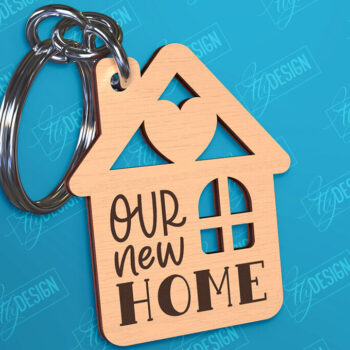 Intra απο ξύλο plywood 3mm-4mm πάχος - Πακέτο κοπής λέιζερ για μπρελόκ για πρώτη φορά στο σπίτι Δίασταση 4x4 cm INTRAFABR-97020514 - Image 4