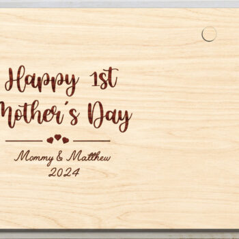 Intra απο ξύλο plywood 3mm-4mm πάχος - Πρώτη κορνίζα για τη γιορτή της μητέρας  Δίασταση 8x6 cm INTRAFABR-96478261 - Image 3