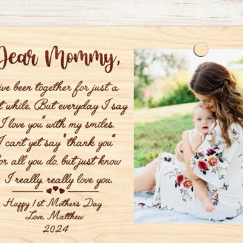 Intra απο ξύλο plywood 3mm-4mm πάχος - Πρώτη κορνίζα για τη γιορτή της μητέρας Δίασταση 8x6 cm INTRAFABR-96477851 - Image 2